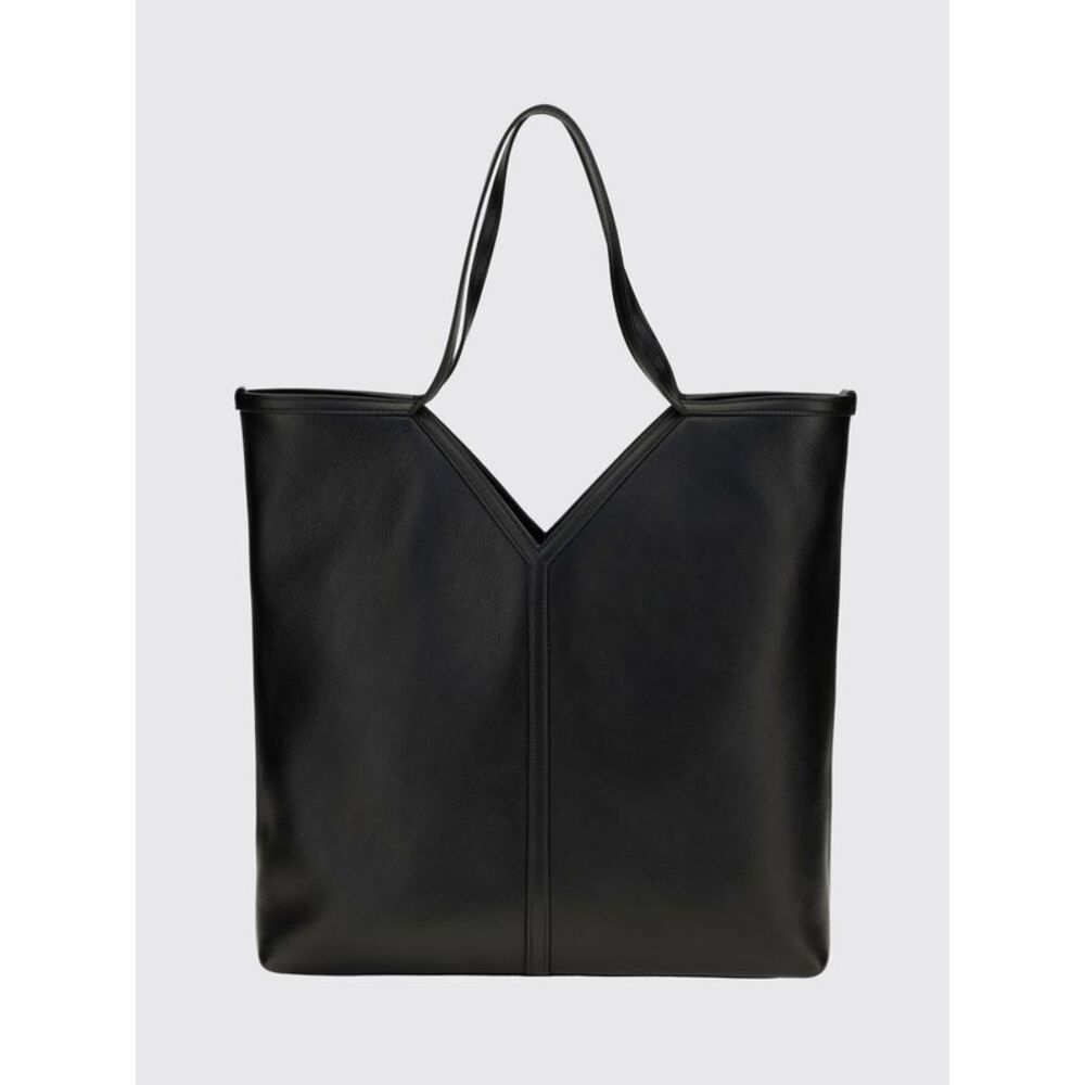 Saint Laurent Men Saint Laurent Embossed-Logo Smooth Calf Leather Tote Bag